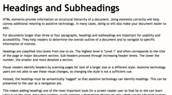 Illustration of no headings, see below for detailed example